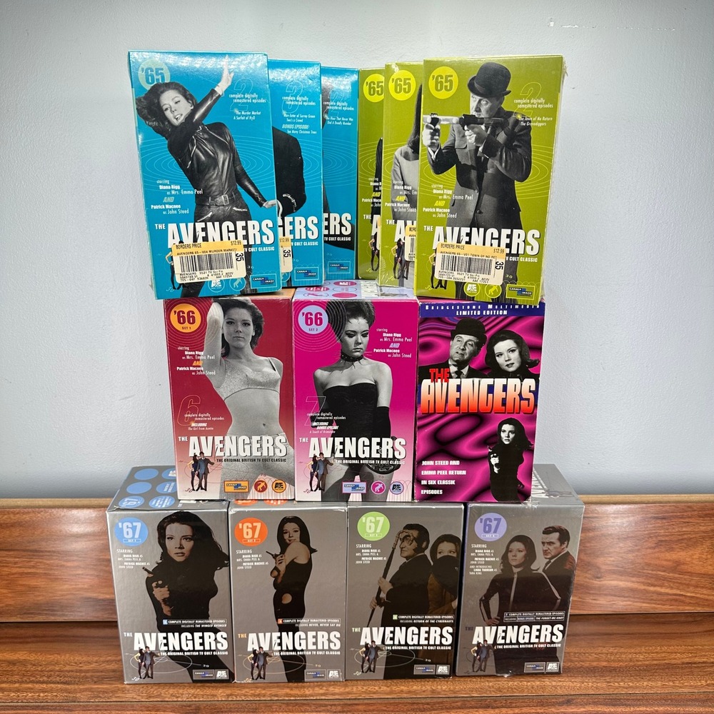 Avengers TV Series VHS Lot 1965 1966 1967 Emma Peel Diana Rigg SOME NEW/SEALED